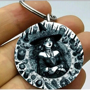 Wizard Super Power Woman Art Mediation Hot Cute Keychain